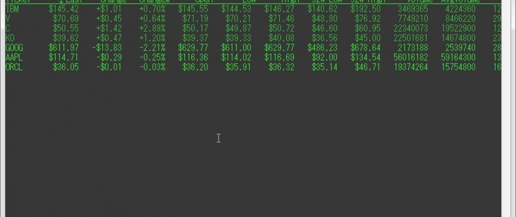 LinuxのCUIでアメリカ市場の株価チェックを出来る『Mop』コマンド