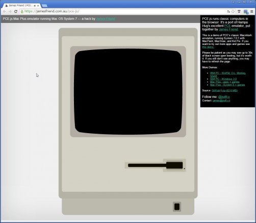 Macintosh System 7、Windows 3.0 etc… JavaScriptで動作する懐かしいOSのエミュレーター『PCE.js』