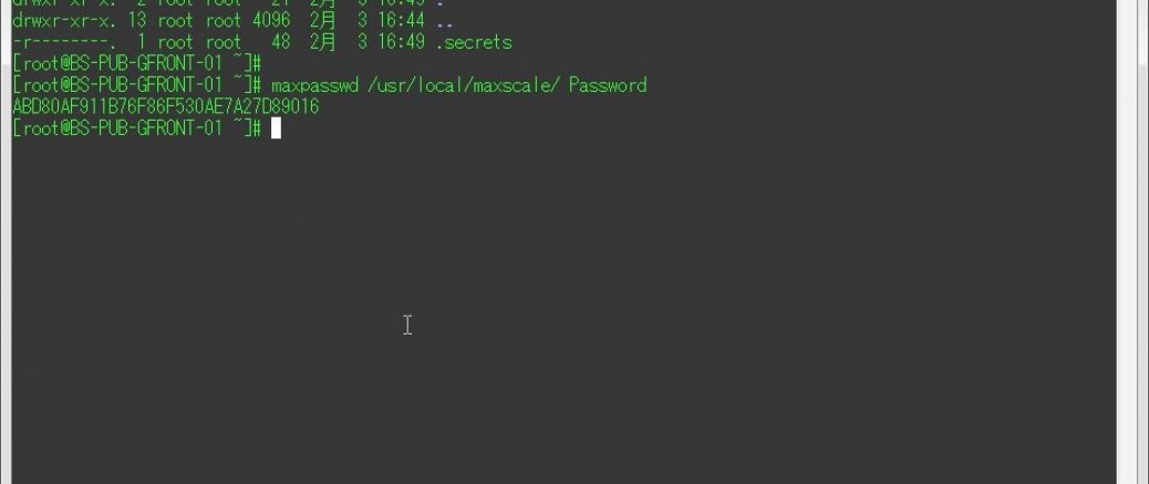 Maxscaleの設定ファイルに記述するパスワードを暗号化する