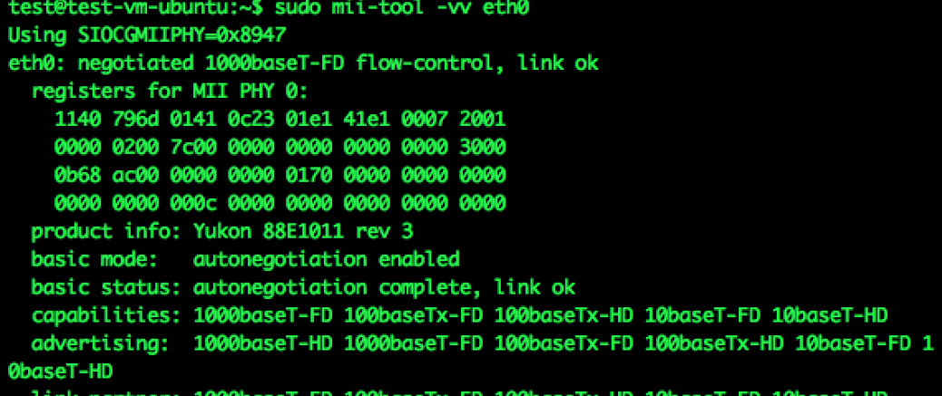 LinuxでNICのリンクアップ/ダウンや速度を確認できる『mii-tool』と『ethtool』コマンド