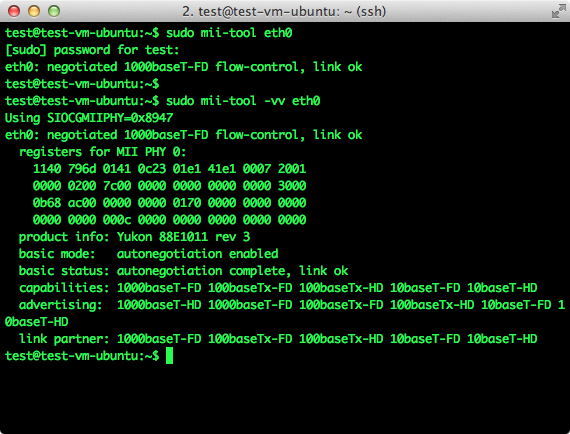 LinuxでNICのリンクアップ/ダウンや速度を確認できる『mii-tool』と『ethtool』コマンド
