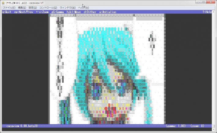 Linuxのターミナル端末上からアスキーアートで画像表示 & 動画の再生を行う方法